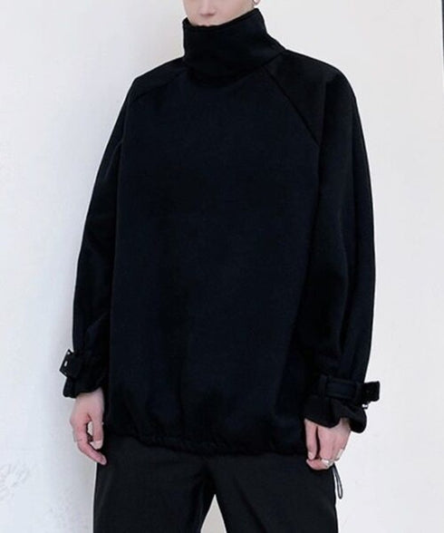ハーフジップモノックプルオーバー
